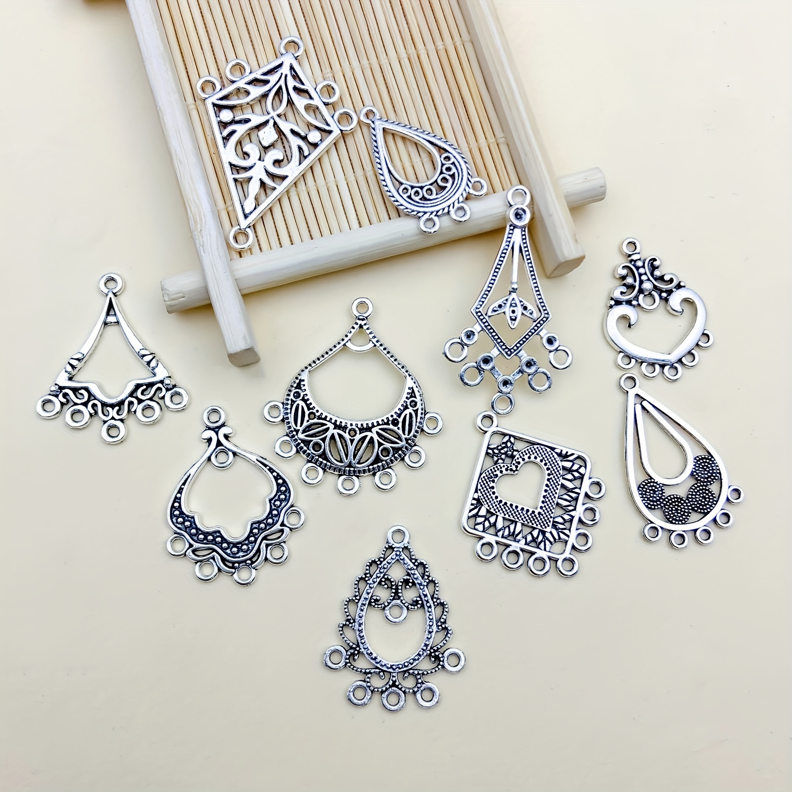20pcs Zinc Alloy Antique Silver Ethnic Style Pendant DIY Jewelry Making